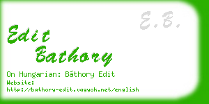 edit bathory business card